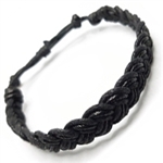 ONE DOZEN BRACELET WOVEN BRAIDED BLACK CORD