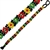 CZECH-JAPANESE GLASS SEED BEAD 32 ROW RASTA COLOR BRACELET