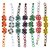 CZECH-JAPANESE GLASS SEED BEAD 32 ROW RASTA COLOR BRACELET