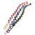 CZECH-JAPANESE GLASS SEED BEAD 32 ROW RASTA COLOR BRACELET